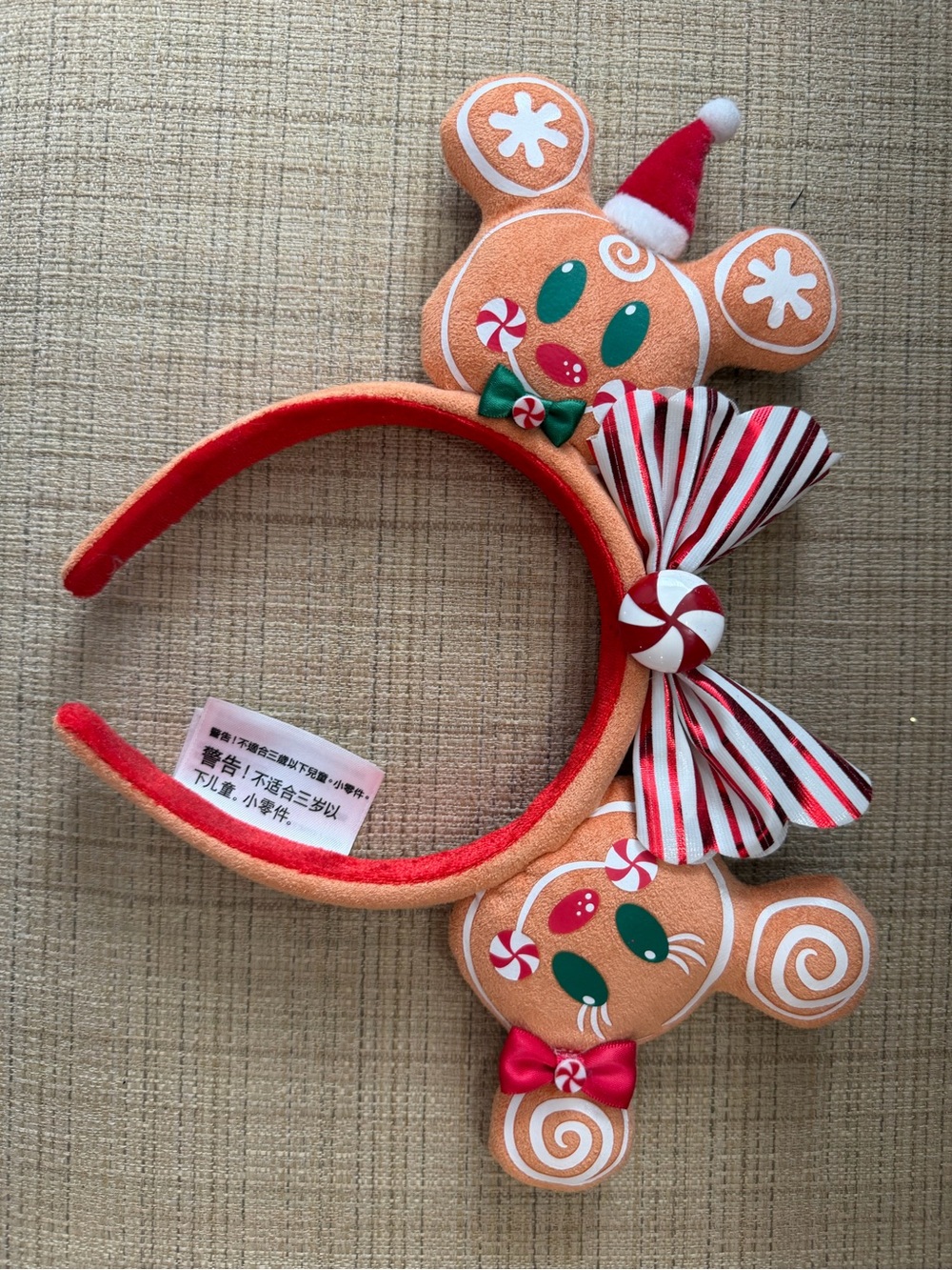 Disney Gingerbread Cookie Headband - Red, Green, White